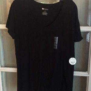 Stylus black v-neck t-shirt